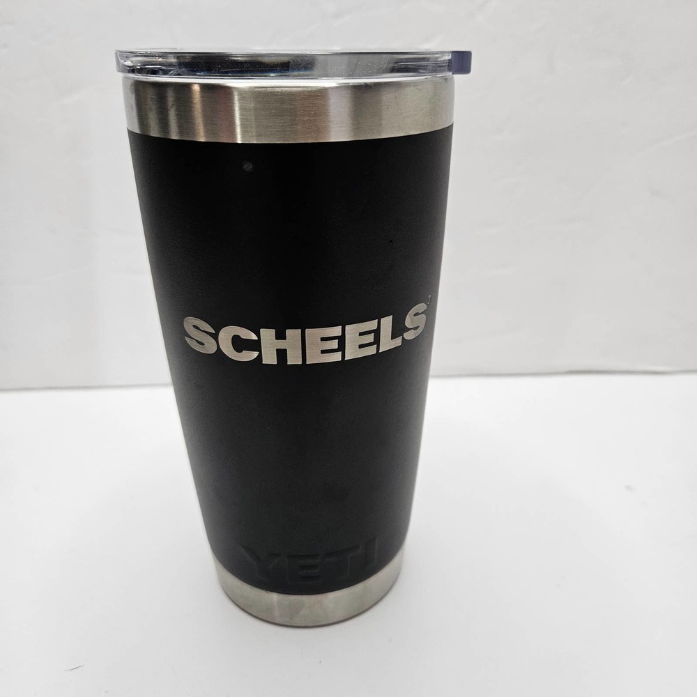 YETI x Scheels 20oz Rambler‎ Black Mug Slide Lid Travel Cup Tumbler
